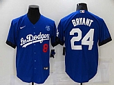 Dodgers 8 & 24 Kobe Bryant Royal 2021 City Connect Cool Base Jersey,baseball caps,new era cap wholesale,wholesale hats